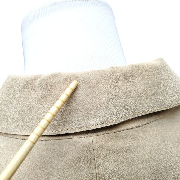 Pamela McCoy Tan Biege Suede Jacket Coat Blazer Sz 1X - Picture 11 of 16